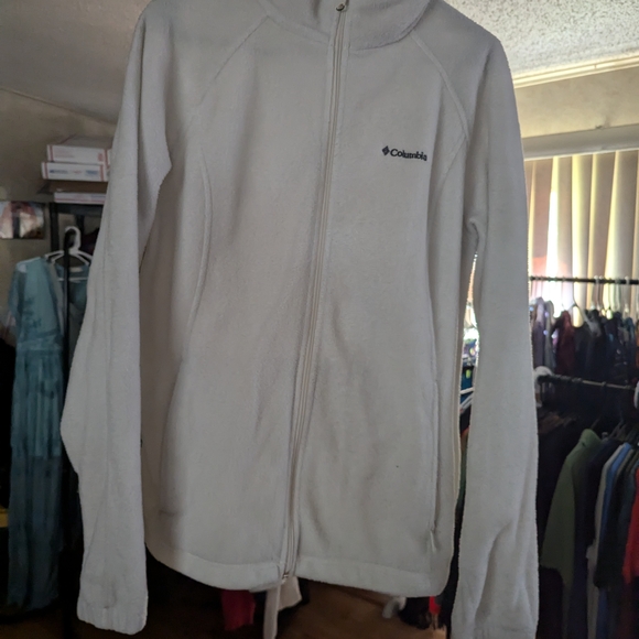 Columbia White Women's Jacket - Picture 1 of 3